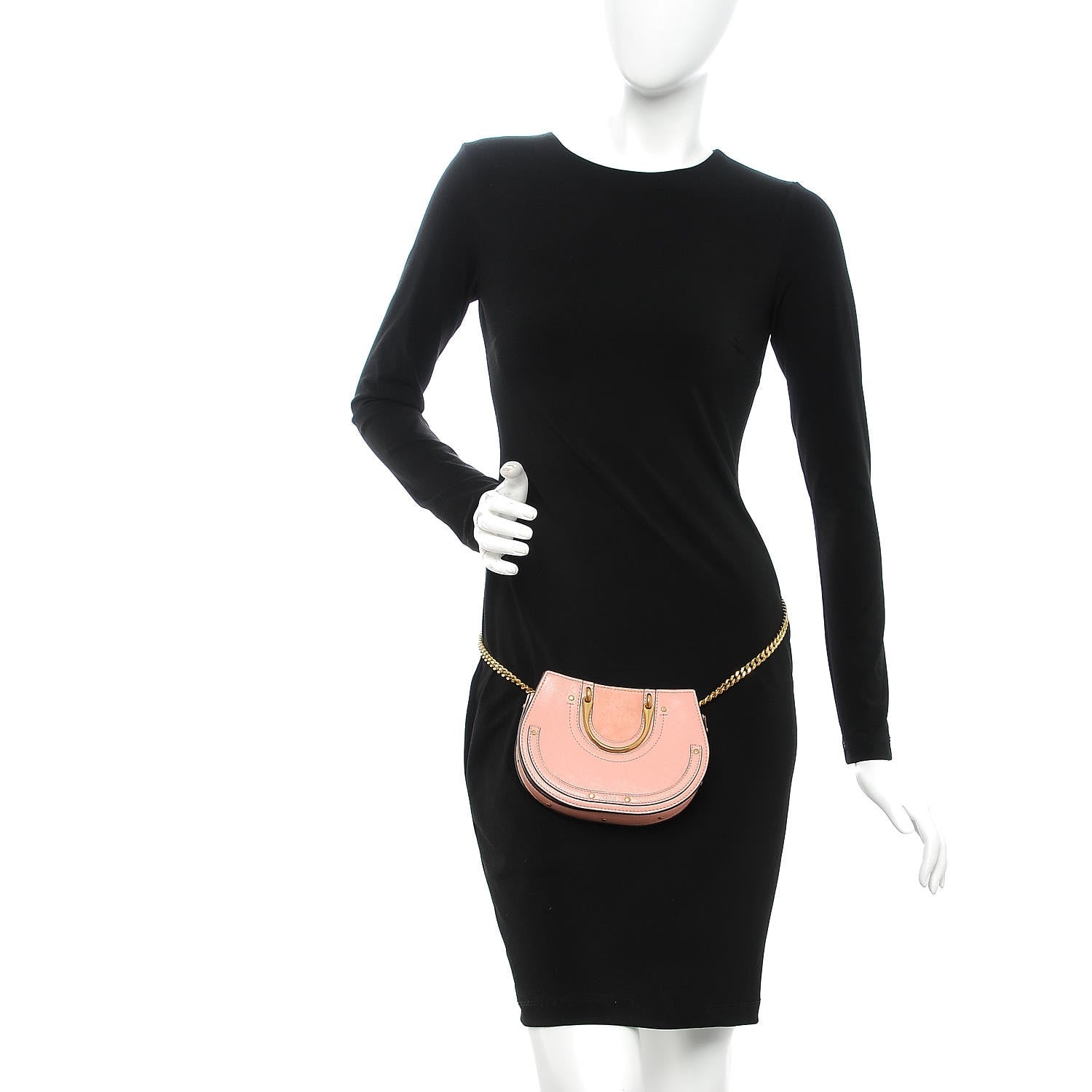 Chloe Calfskin Suede Mini Pixie Signature Belt Bag Ideal Blush 2 of 7