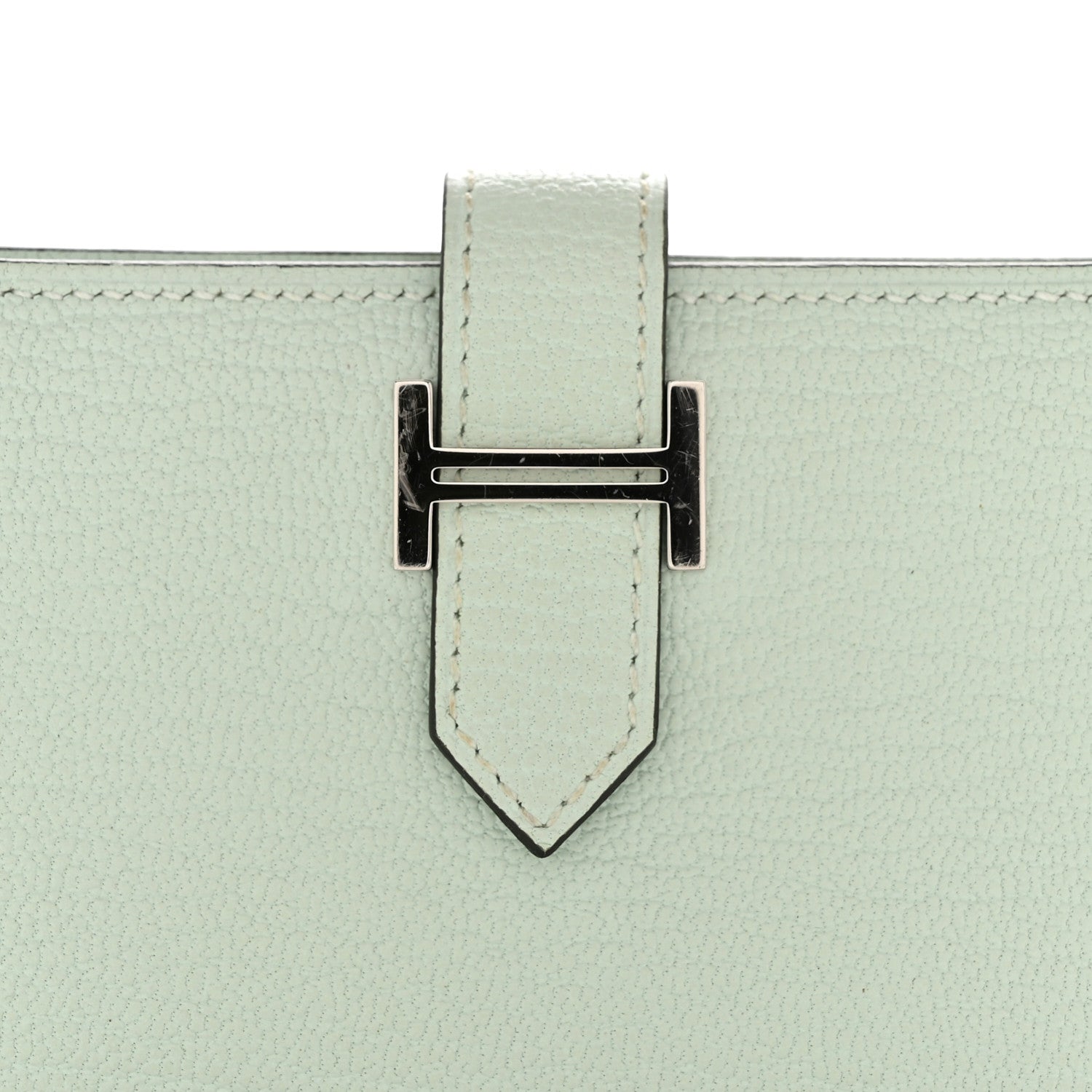 Hermes Chevre Mysore Bearn Card Holder Wallet Vert Peppermint 9 of 10