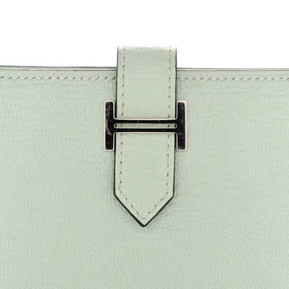 Hermes Chevre Mysore Bearn Card Holder Wallet Vert Peppermint 9 of 10