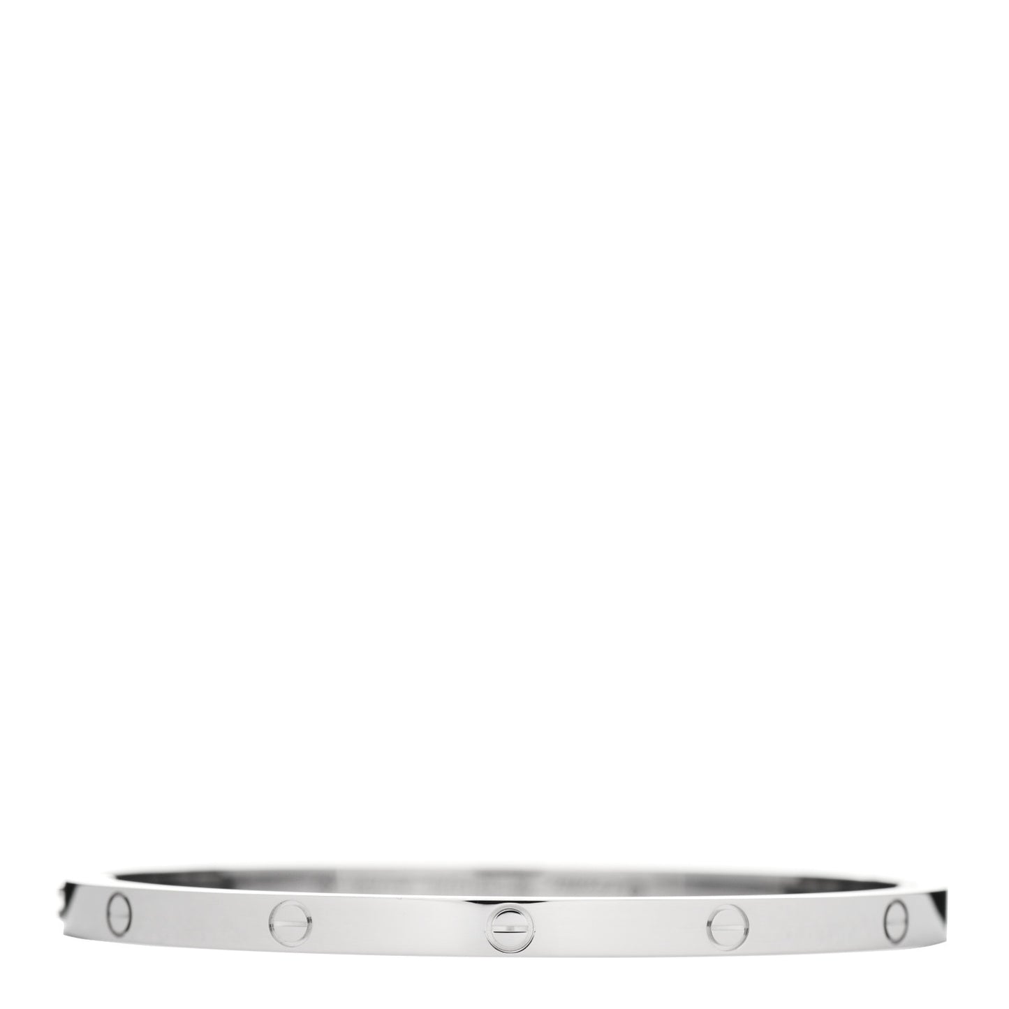 18K White Gold Small LOVE Bracelet 16