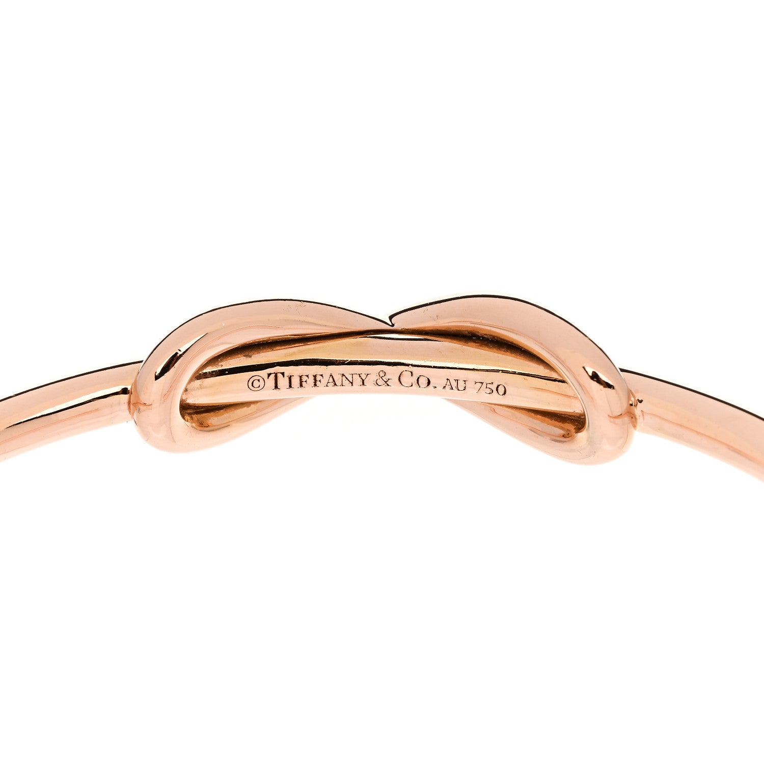 Tiffany 18K Rose Gold Infinity Cuff Bracelet 3 of 4