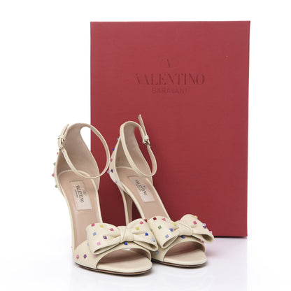 Valentino Garavani Nappa Rainbow Rockstud D'Orsay 105mm Sandals 35.5 Light Ivory Multicolor 9 of 9
