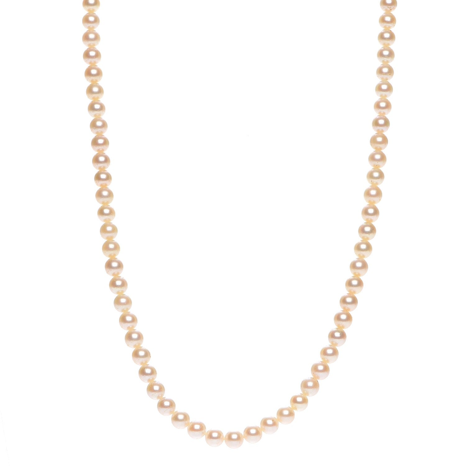 Mikimoto Vintage Sterling Silver 6.5mm Akoya Pearl Strand Necklace 22 1 of 6