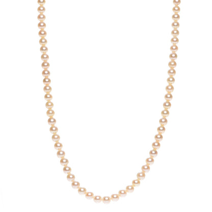 Mikimoto Vintage Sterling Silver 6.5mm Akoya Pearl Strand Necklace 22 1 of 6