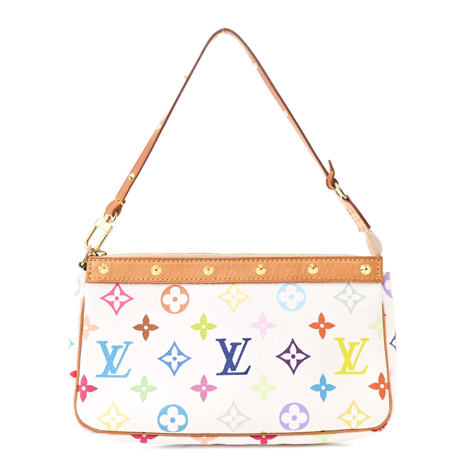 Louis Vuitton Monogram Multicolor Pochette Accessories White 1 of 13