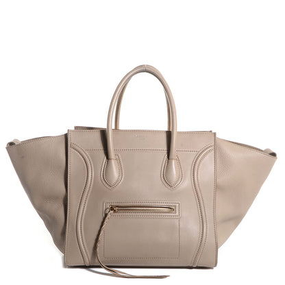 Celine Supple Calfskin Medium Phantom Luggage Beige 1 of 9