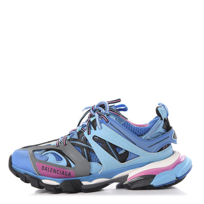 Balenciaga Mesh Nylon Womens Track Sneakers 39 Blue Black 1 of 8