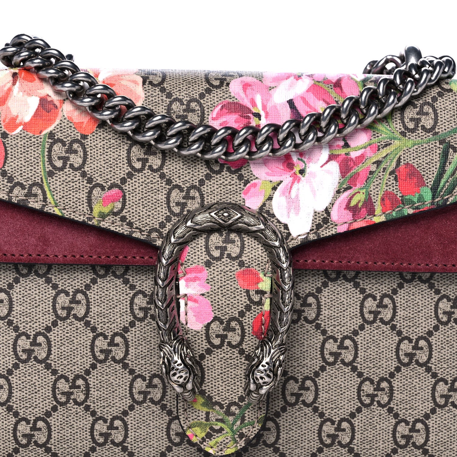Gucci GG Supreme Monogram Blooms Mini Dionysus Shoulder Bag Beige Multicolor Dry Rose 8 of 13