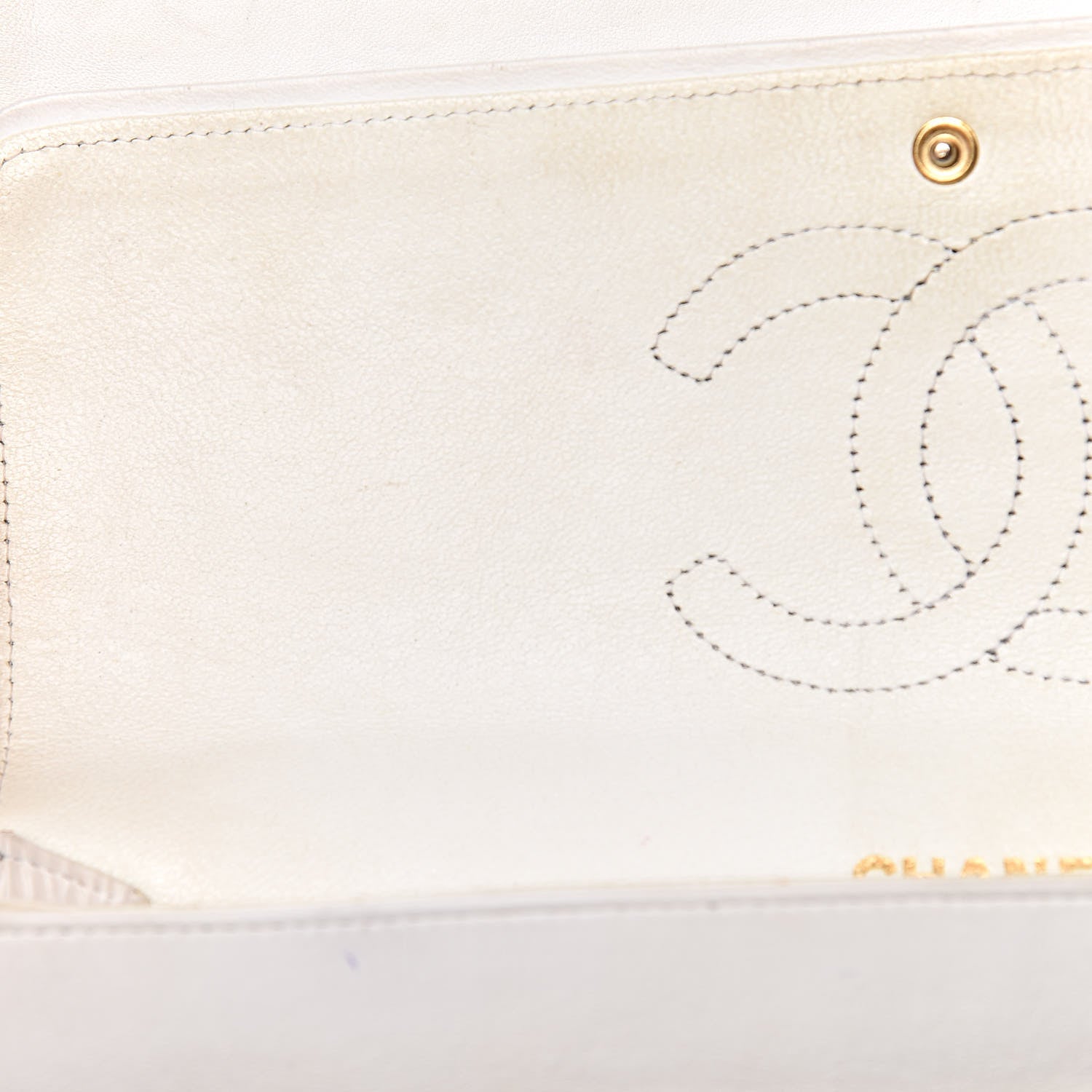 Chanel Lambskin Quilted Medium Double Flap White 11 of 27