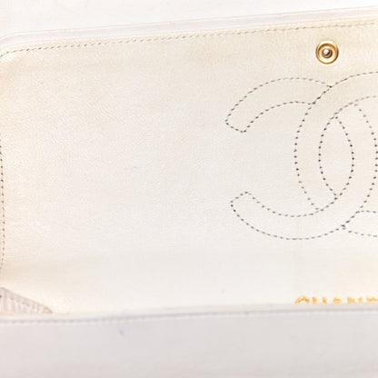 Chanel Lambskin Quilted Medium Double Flap White 11 of 27