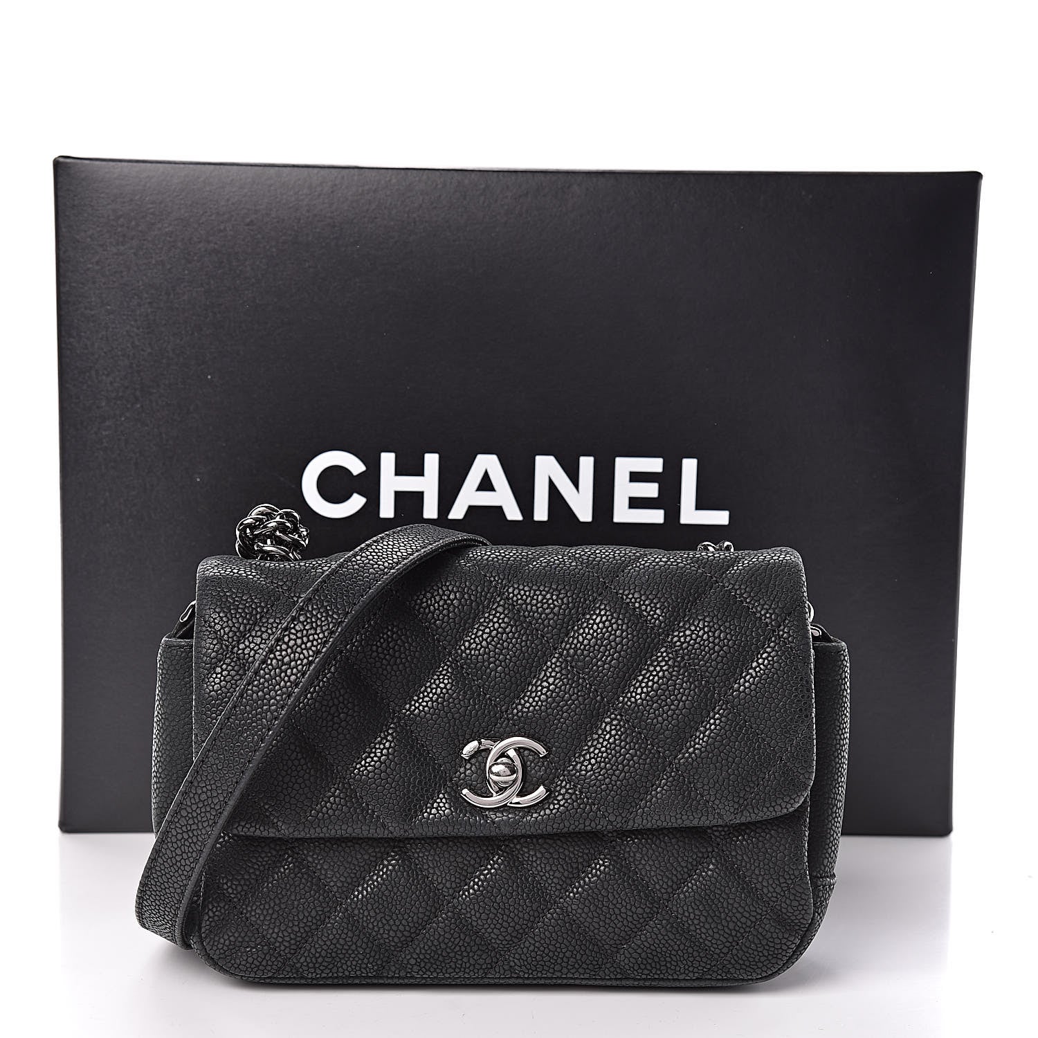 Chanel Iridescent Caviar Mini Lady Pearly Flap Black 10 of 10