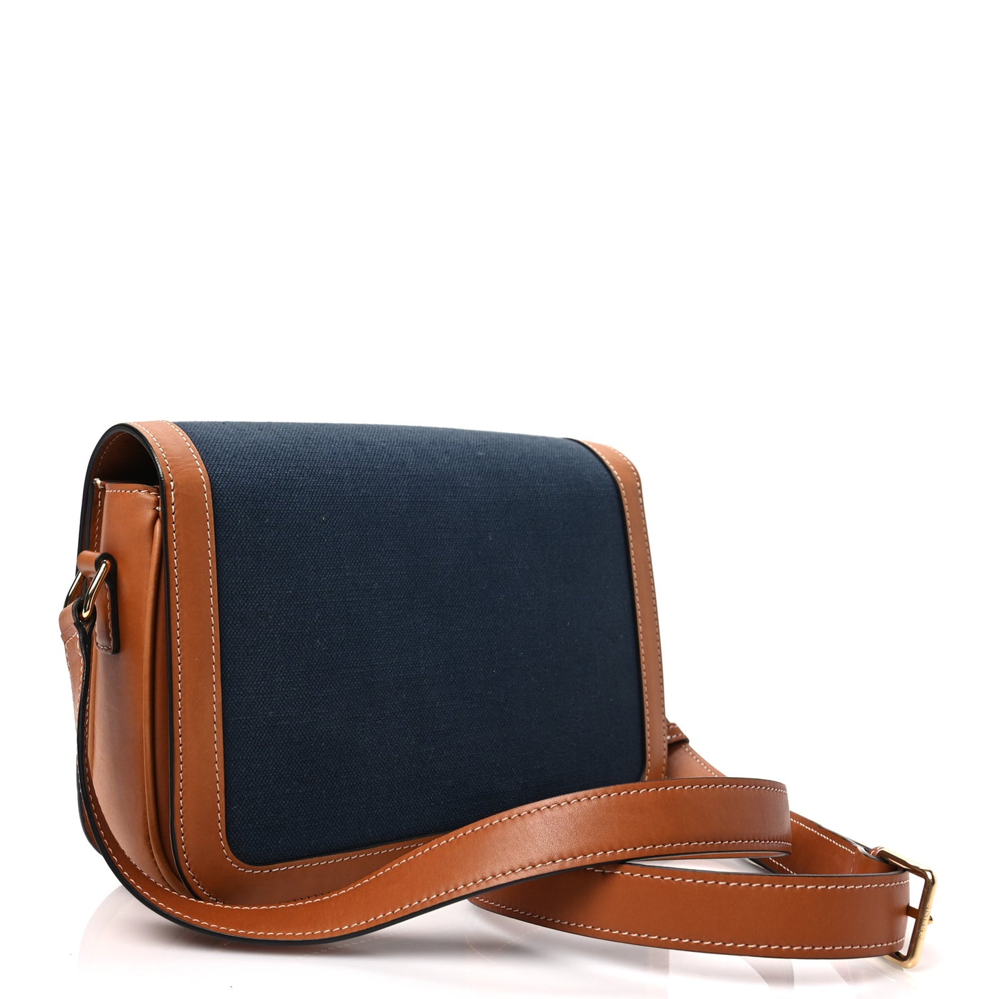 Textile Natural Calfskin Classique Triomphe Navy Tan