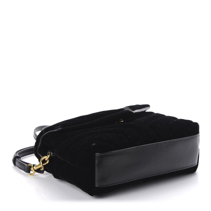 Saint Laurent Velvet Y Quilted Monogram Toy Loulou Chain Satchel French Black 4 of 10