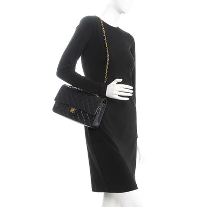 Chanel Lambskin Quilted Medium Double Flap Navy 3 of 14