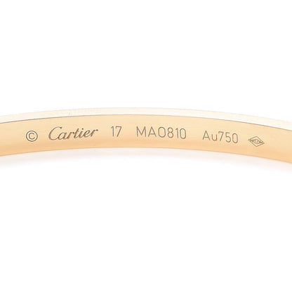 Cartier 18K Yellow Gold Small LOVE Bracelet 17 5 of 6