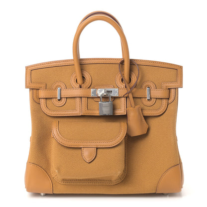 Hermes Toile Goeland Swift Cargo Birkin 25 Sesame 1 of 13