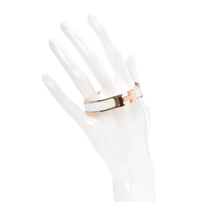 Hermes Enamel Narrow Clic Clac H Bracelet PM White 2 of 6