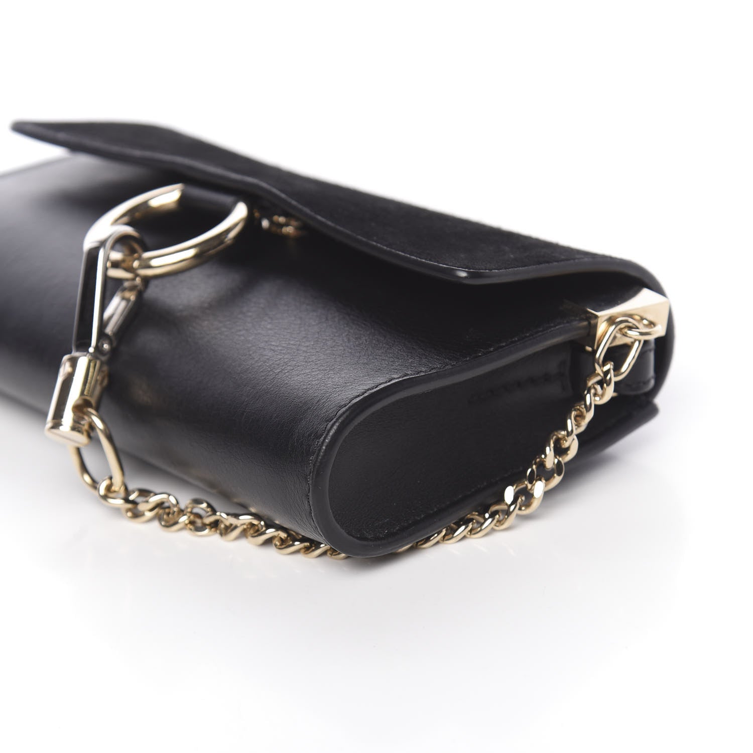 Chloe Suede Calfskin Mini Faye Shoulder Bag Black 8 of 9