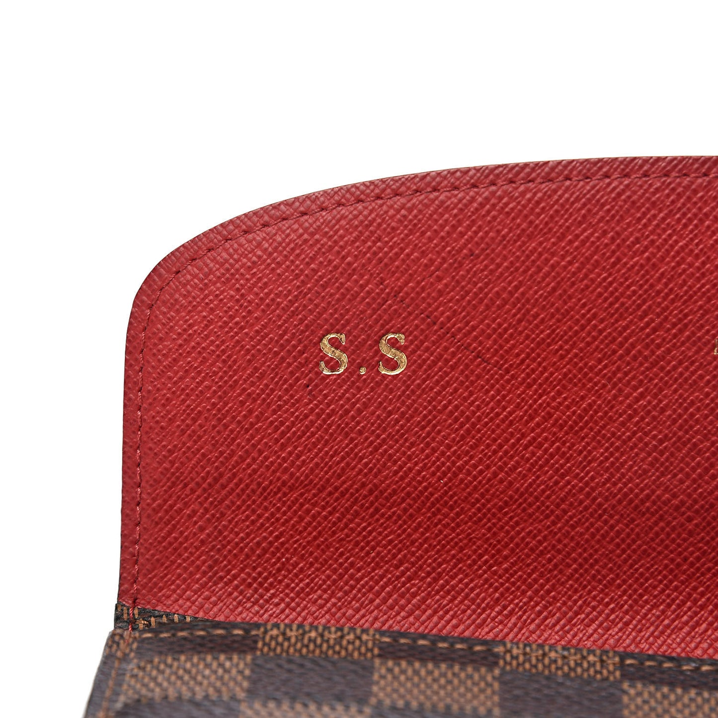 Damier Ebene Emilie Wallet Red