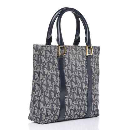 Christian Dior Monogram Tote Navy Blue 3 of 7