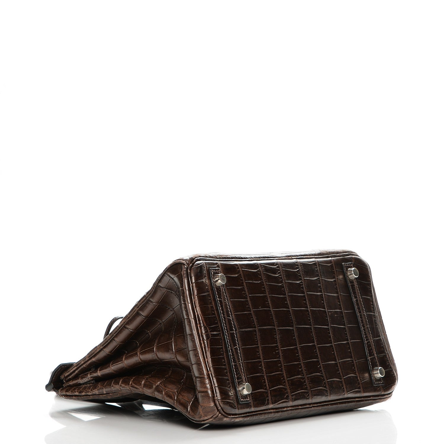 Hermes Matte Niloticus Crocodile Birkin 30 Chocolate 6 of 27