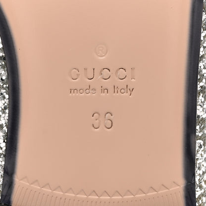 Gucci Glitter Womens Princetown Slippers 36 Silver 8 of 10