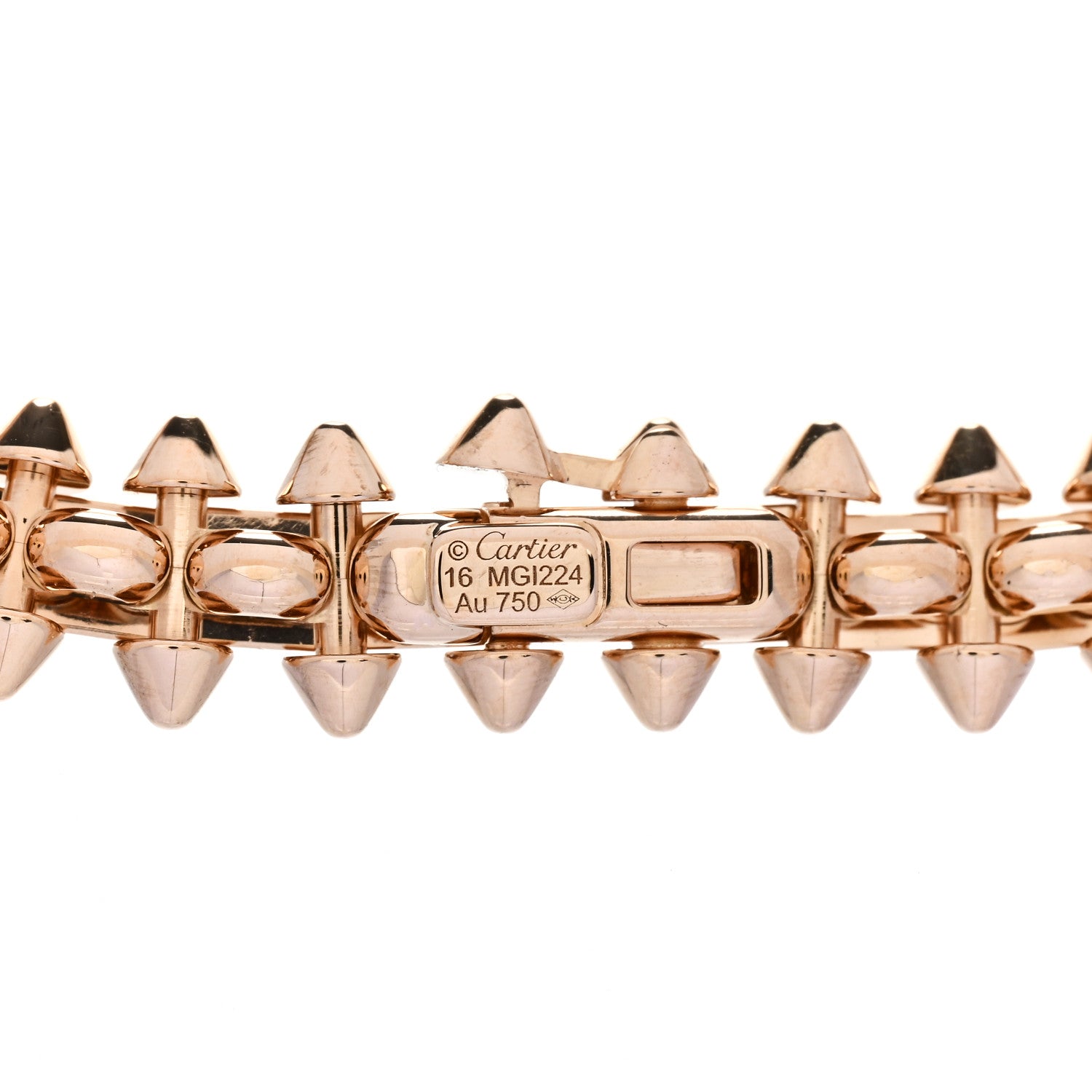 Cartier 18K Pink Gold Medium Clash De Cartier Flexible Bracelet 16 3 of 4