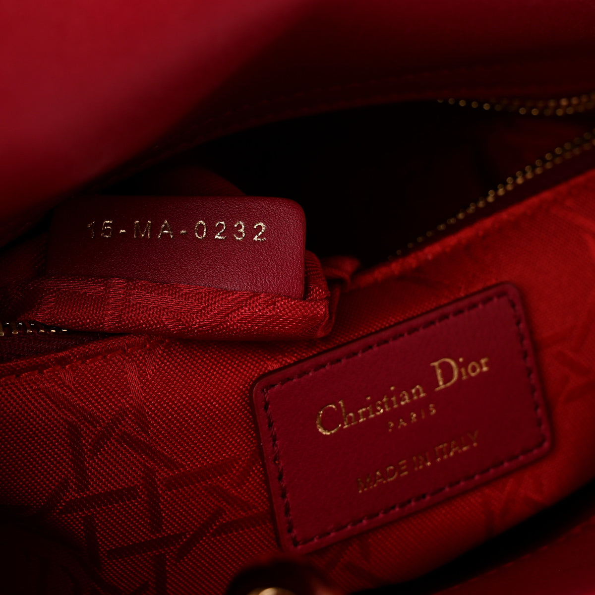 Christian Dior Lambskin Cannage Small My ABCDior Lady Dior Red 7 of 10