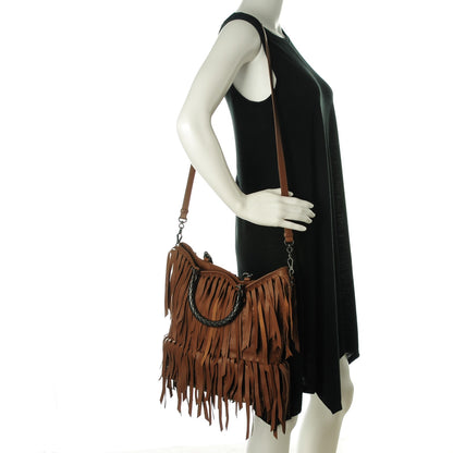 Bottega Veneta Nappa Fringe Tote Chene 2 of 7