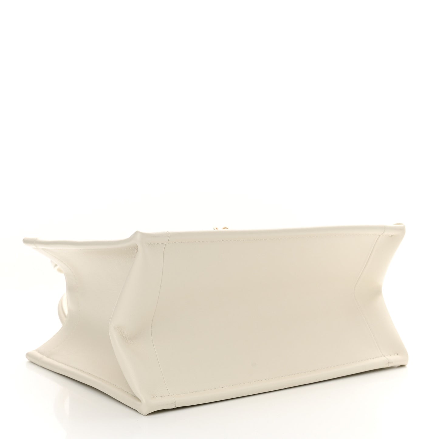 Calfskin Macro Cannage Small Book Tote Latte