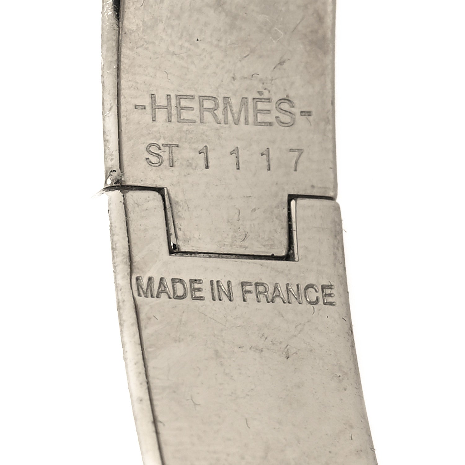 Hermes Enamel Narrow Clic Clac H Bracelet PM White 5 of 5