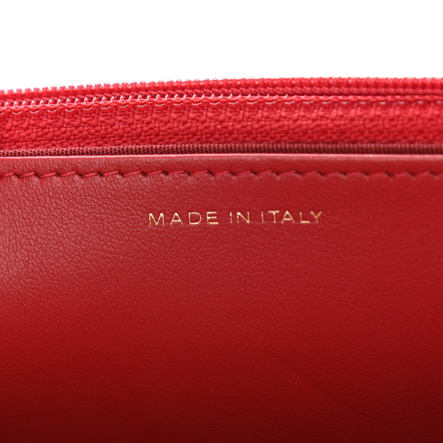 Goatskin Quilted Chanel 19 Wallet On Chain WOC Red