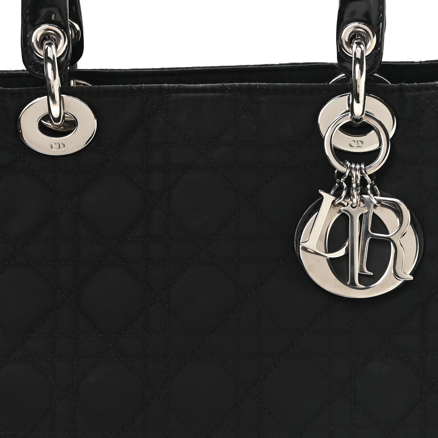 Nylon Cannage Large Lady Dior Black