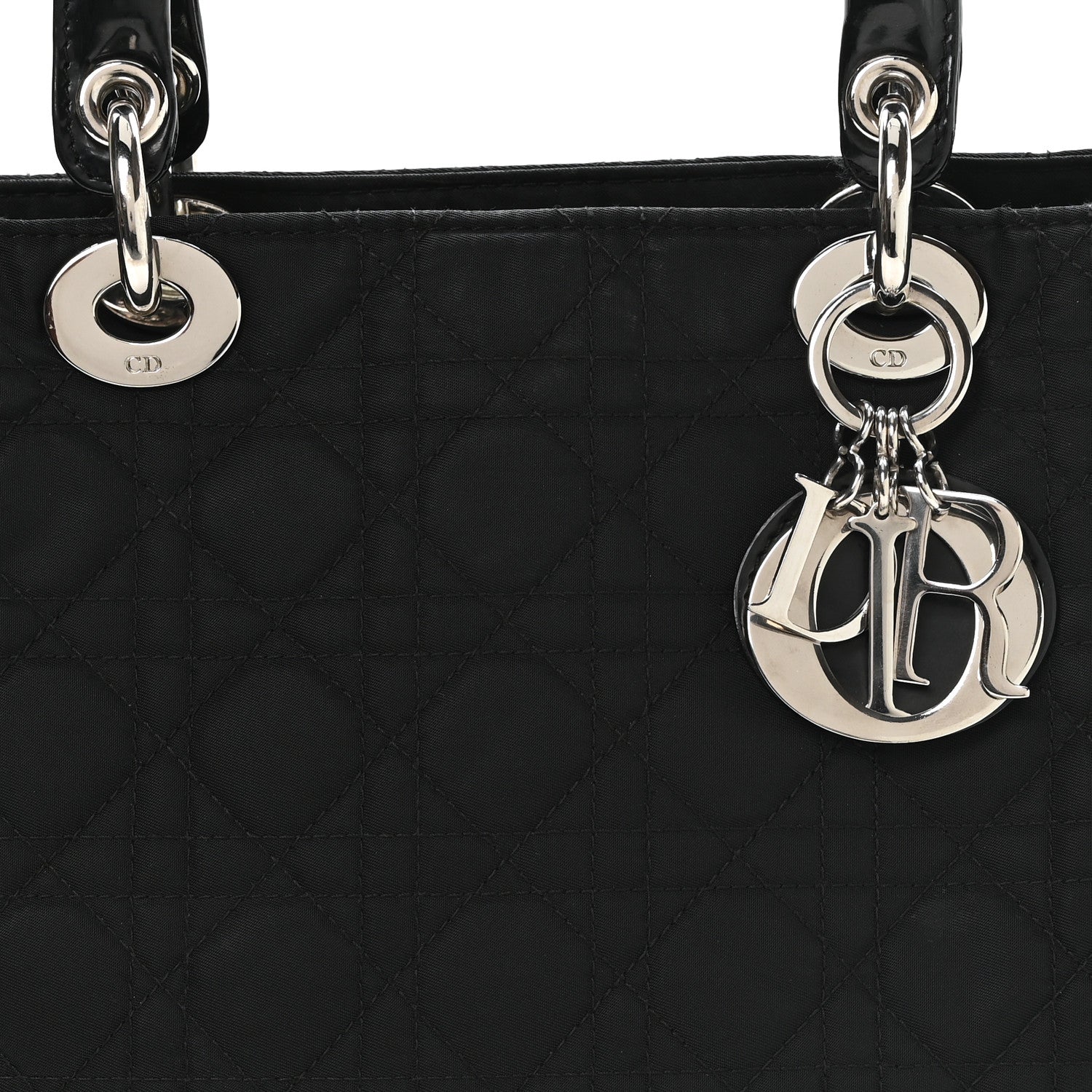 Christian Dior Nylon Cannage Large Lady Dior Black 8 of 11