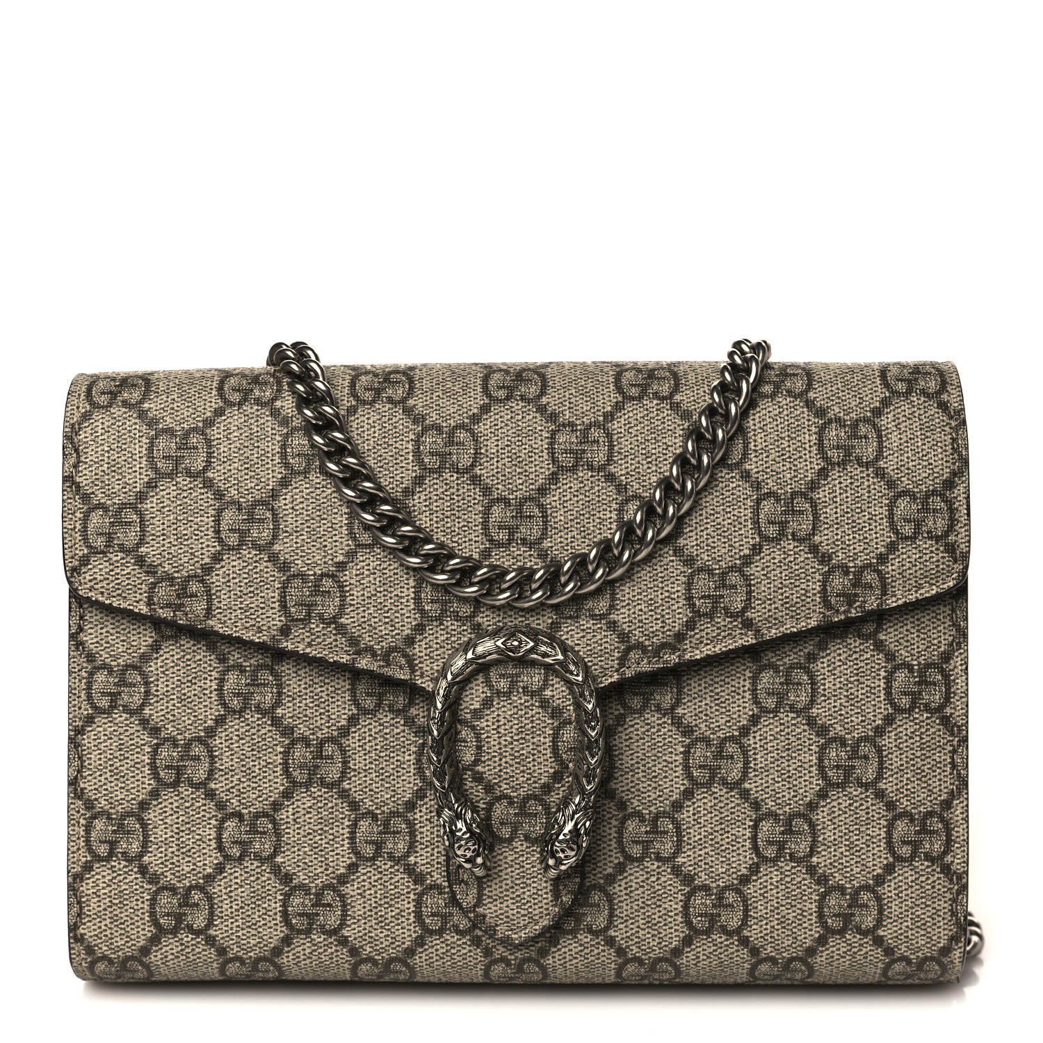 Gucci GG Supreme Monogram Mini Dionysus Chain Wallet Beige Taupe 1 of 10