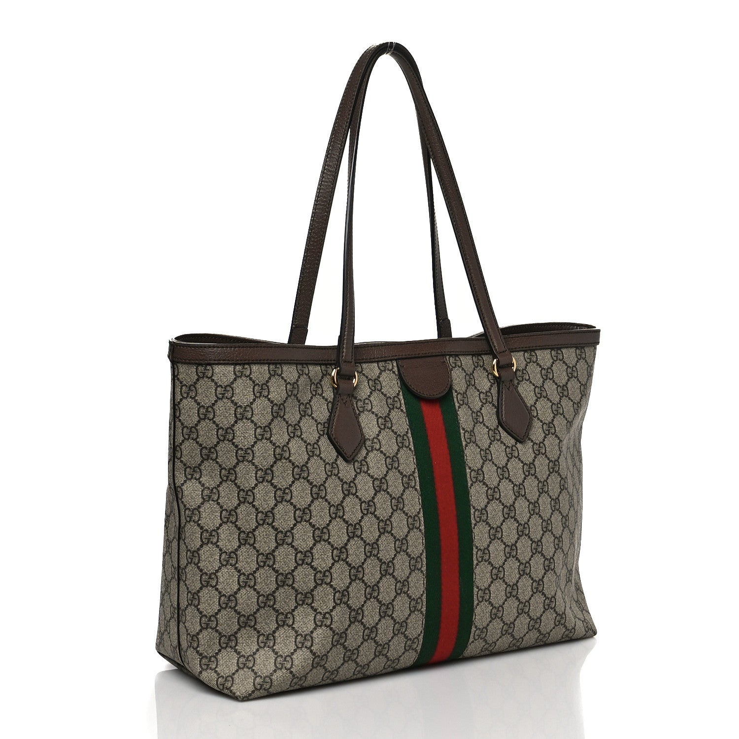 Gucci GG Supreme Monogram Medium Ophidia Shopping Tote Brown 3 of 14
