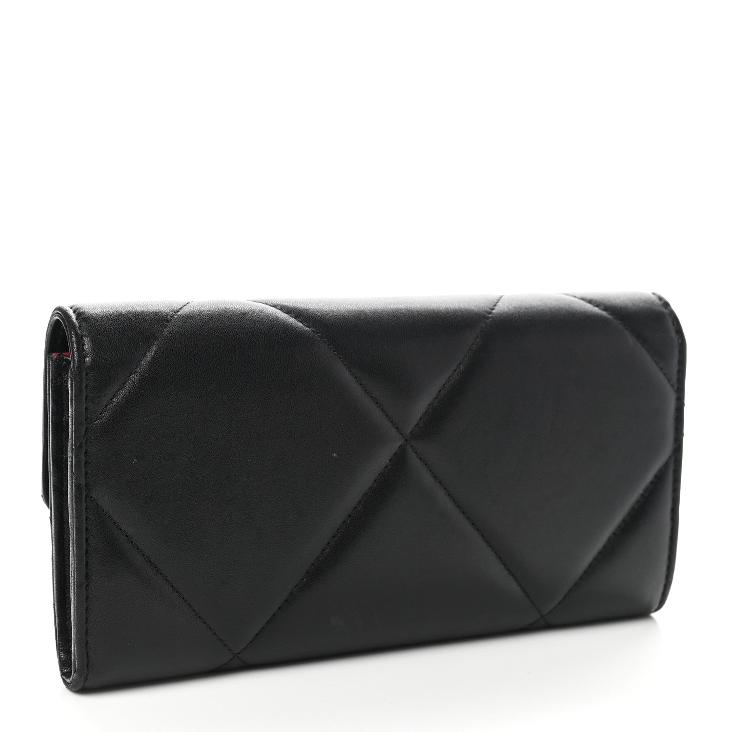 Chanel Lambskin Quilted Chanel 19 Flap Wallet Black 3 of 9