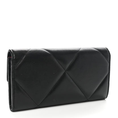 Chanel Lambskin Quilted Chanel 19 Flap Wallet Black 3 of 9