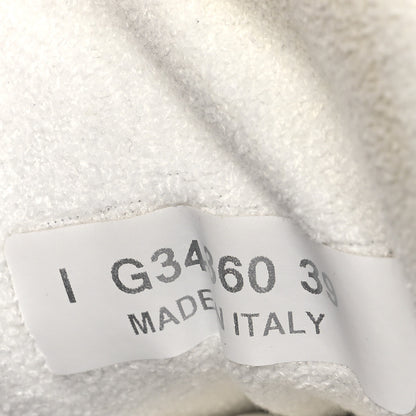 Chanel Suede Calfskin Fabric CC Sneakers 39 White 10 of 14