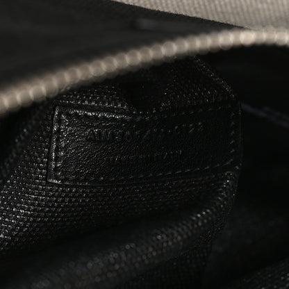 Saint Laurent Linen Calfskin Small Rive Gauche Tote Natural Black 7 of 11