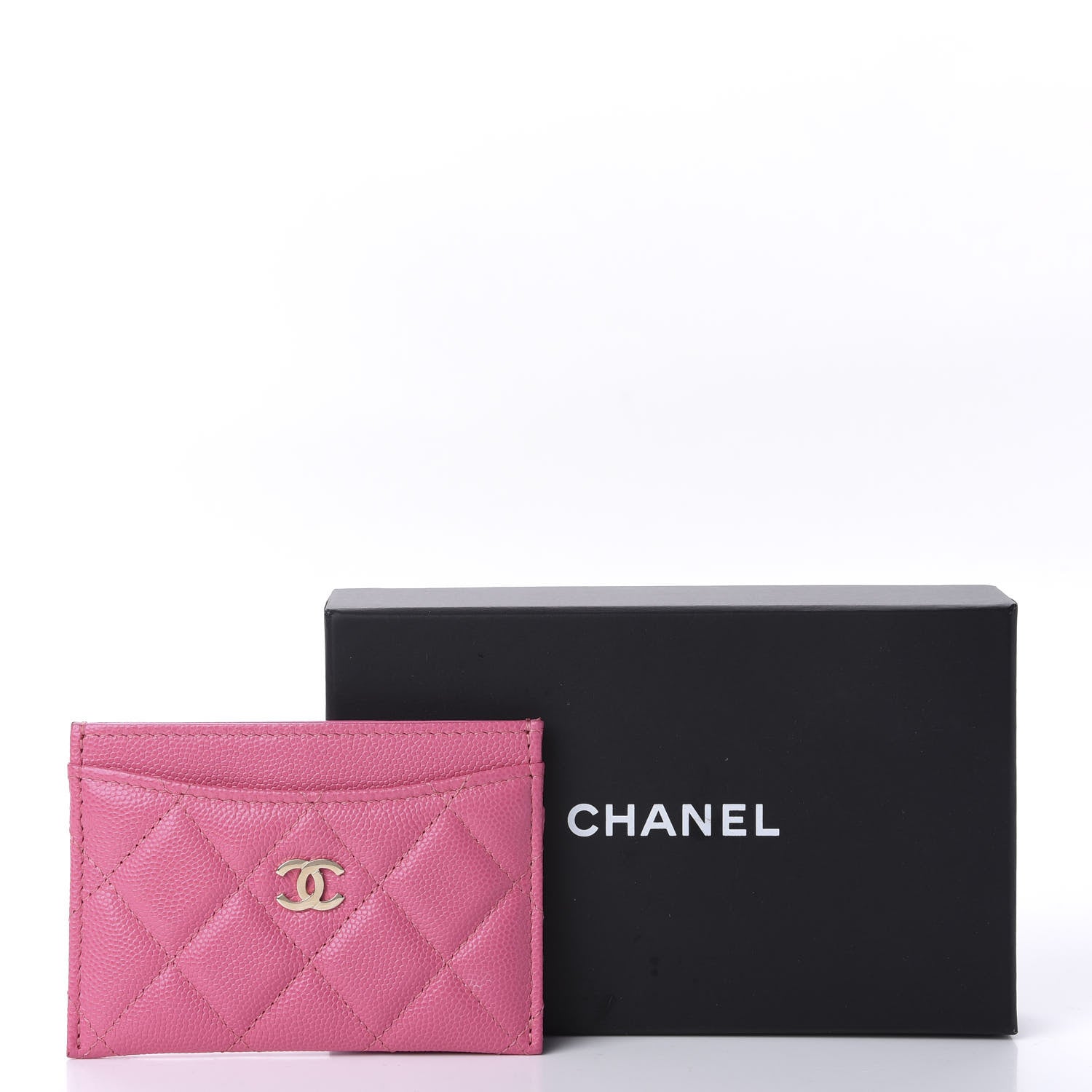 Chanel Caviar Quilted Card Holder Pink 11 of 11
