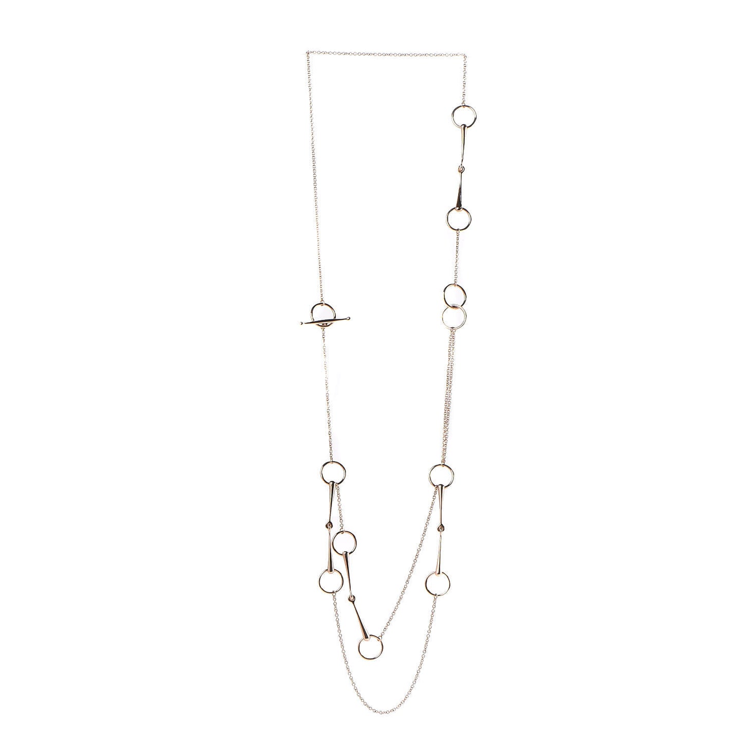 18K Rose Gold Filet d'Or Long Necklace Small