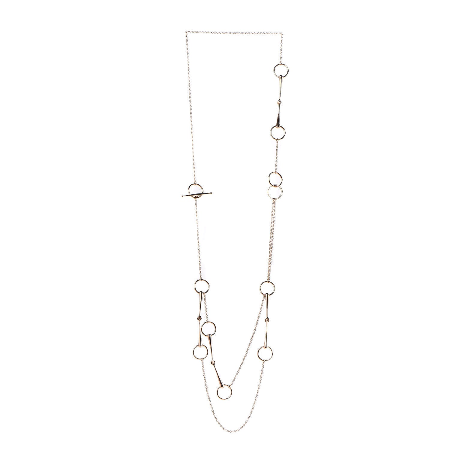 Hermes 18K Rose Gold Filet d'Or Long Necklace Small 3 of 8