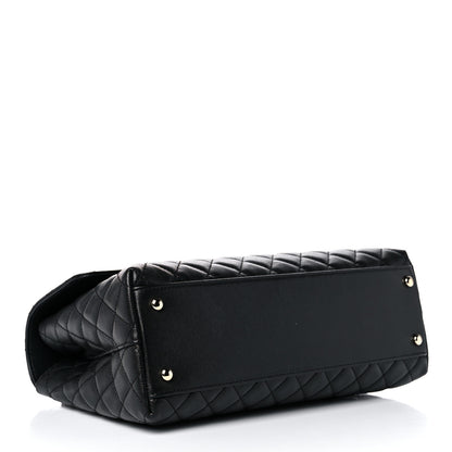 Chanel Caviar Quilted Medium Coco Handle Flap Black 4 of 10
