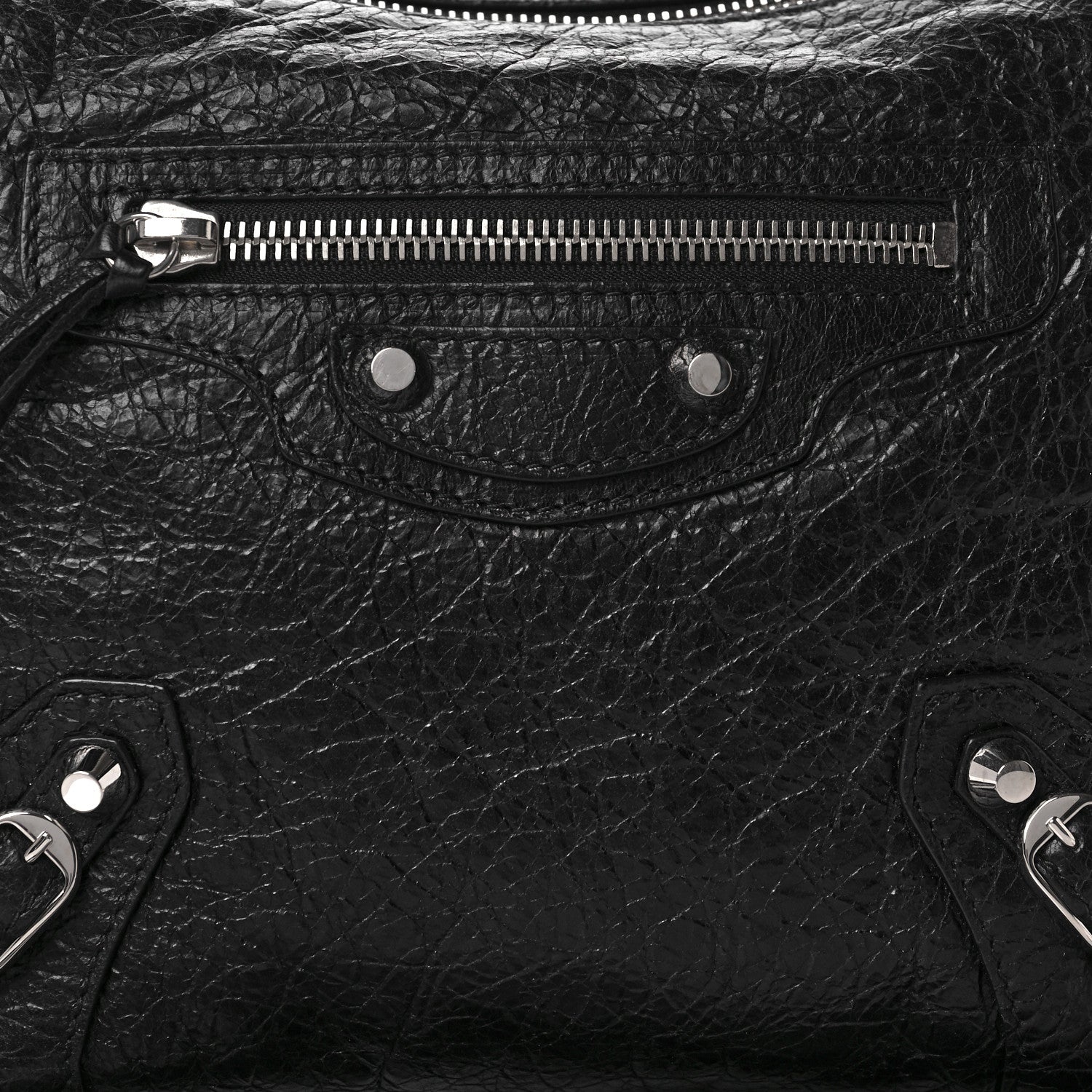 Balenciaga Agneau Classic SIlver Hardware XS Reporter Crossbody Black 8 of 12