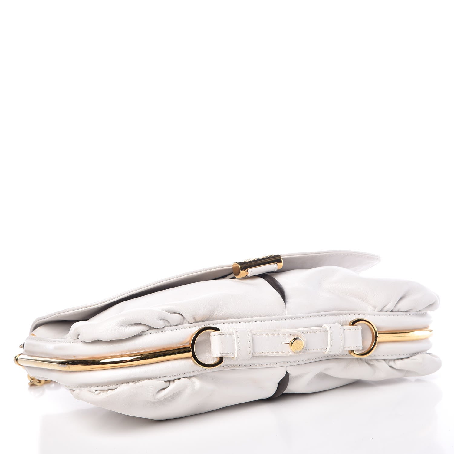 Jimmy Choo Calfskin Flap Shoulder Bag White 4 of 15