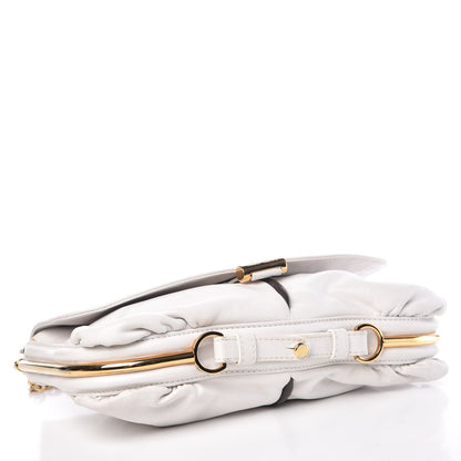 Jimmy Choo Calfskin Flap Shoulder Bag White 4 of 15