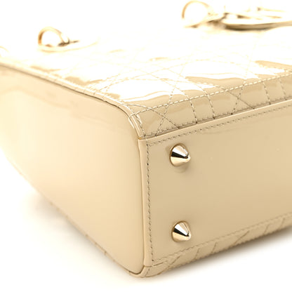Christian Dior Patent Cannage Small Lady Dior Beige 8 of 10