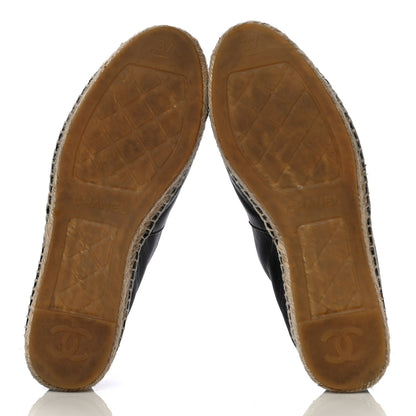 Chanel Lambskin CC Espadrilles 37 Black 7 of 19