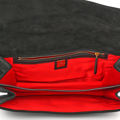 Fendi Suede Calfskin Baguette Black 4 of 8